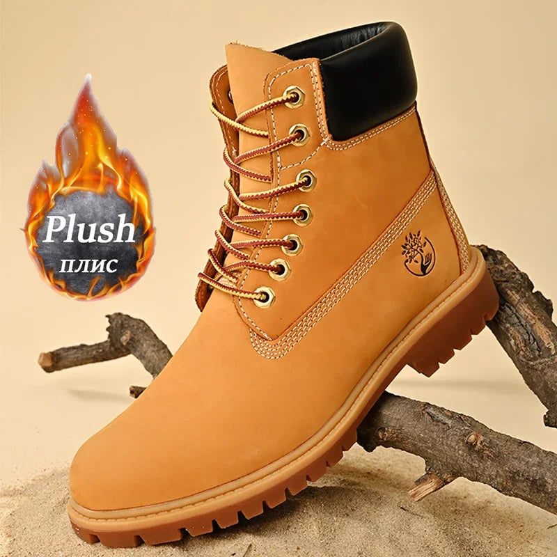 High-Quality Men’s & Women’s Lace-Up Leather High Top Boots